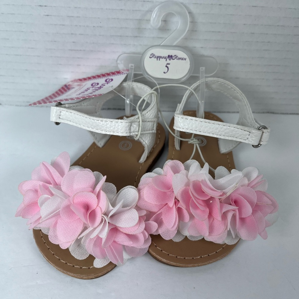 Stepping Stones Toddler Sandals NEW Size 5 Flowers